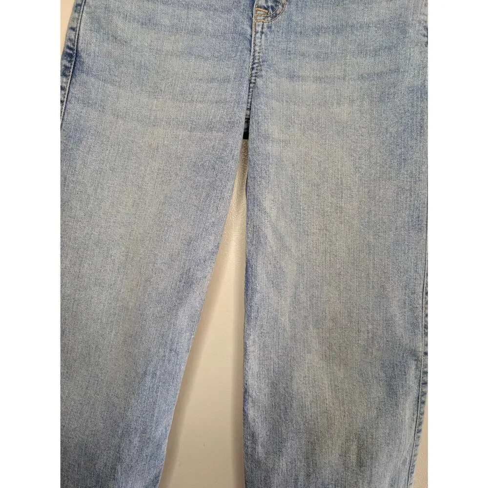 Abercrombie Kids Girls Bottoms, Light Wash High Rise Wide Leg Jeans, Sz 11/12R